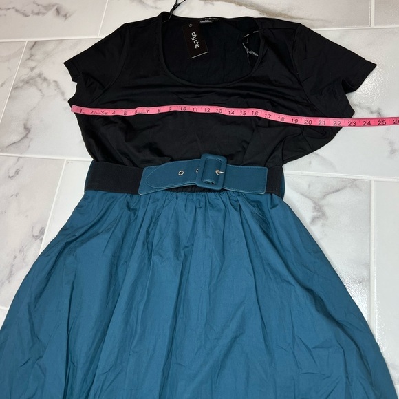 𝅺City chic Paris Days Dress - Teal - Picture 6 of 16